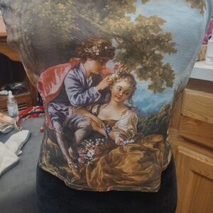 Vintage Art Print Corset Top/ SZ Large/ NWOT/ Lace Up Back/ See Info